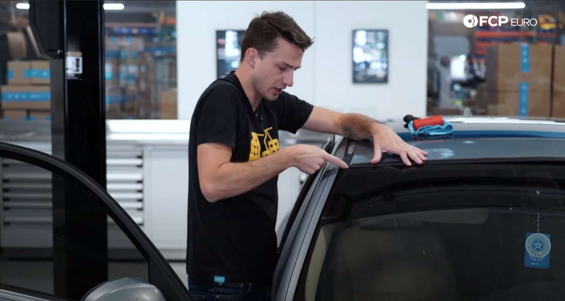 DIY BMW E9X Windshield Replacement installing the new seal