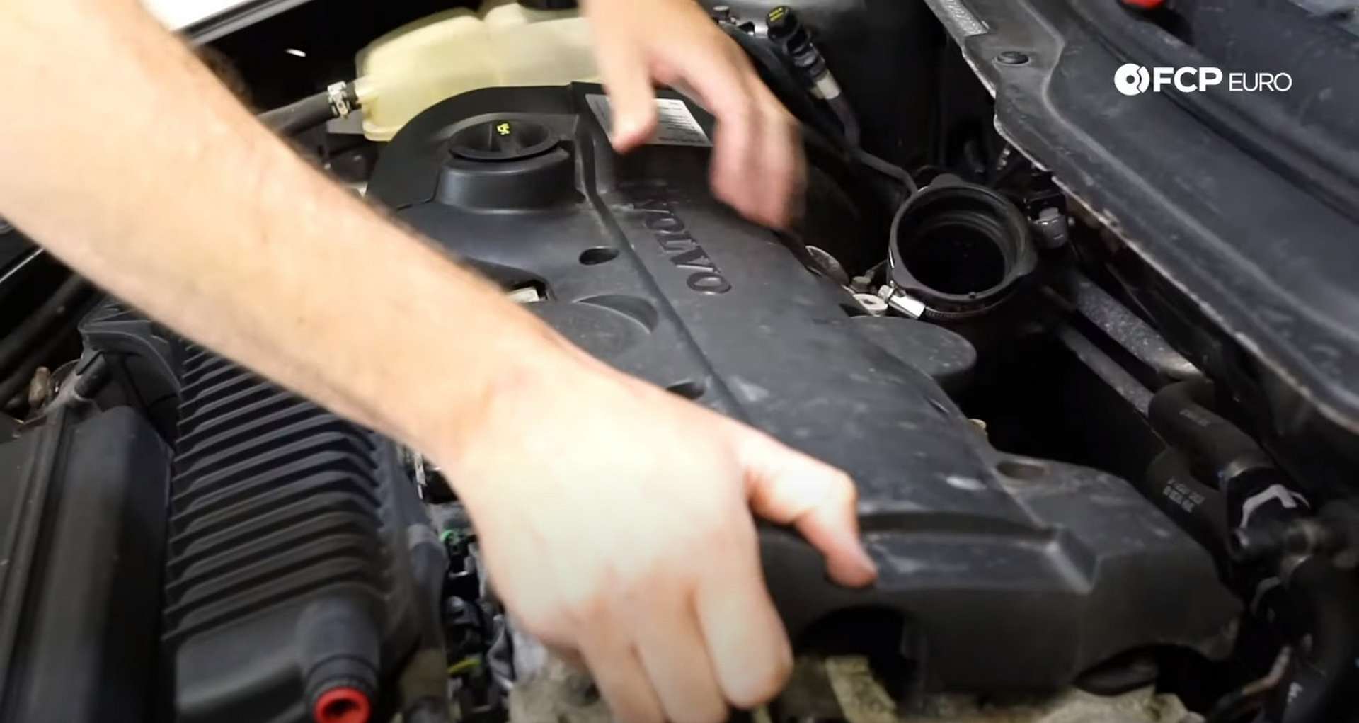 DIY Volvo P1 Timing Belt Replacement removing the ignition coil cove