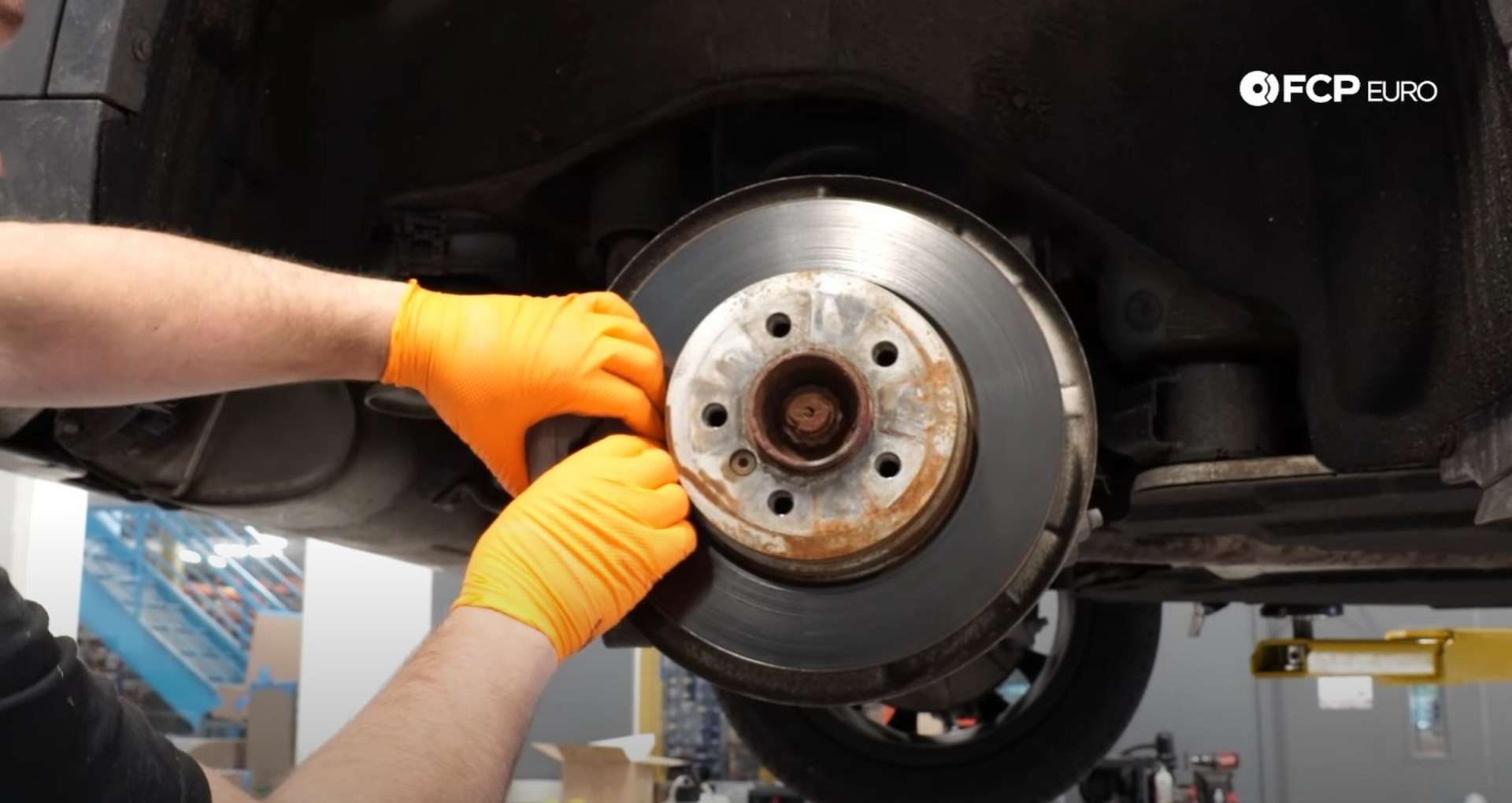 DIY BMW F15 X5 F16 X6 Brake Service reinstalling the caliper