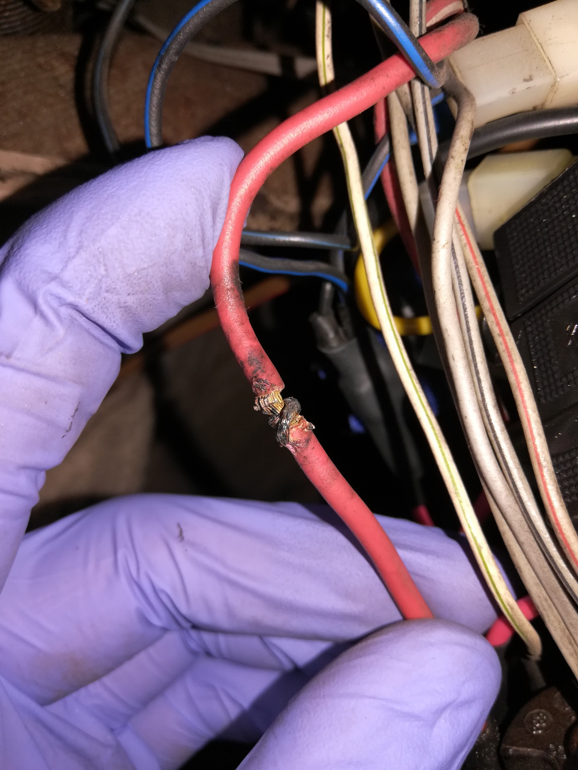 Air-cooled Porsche 911 headlight switch wiring.