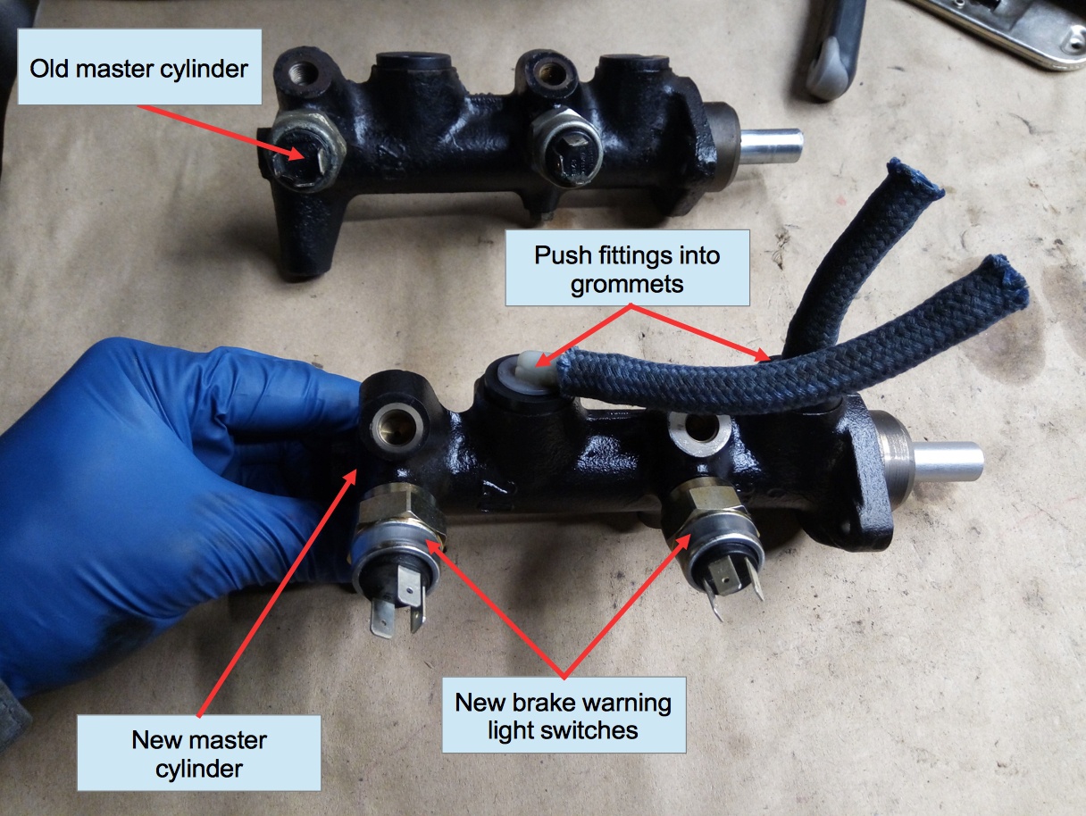 Air-cooled Porsche 911 brake master cylinder.