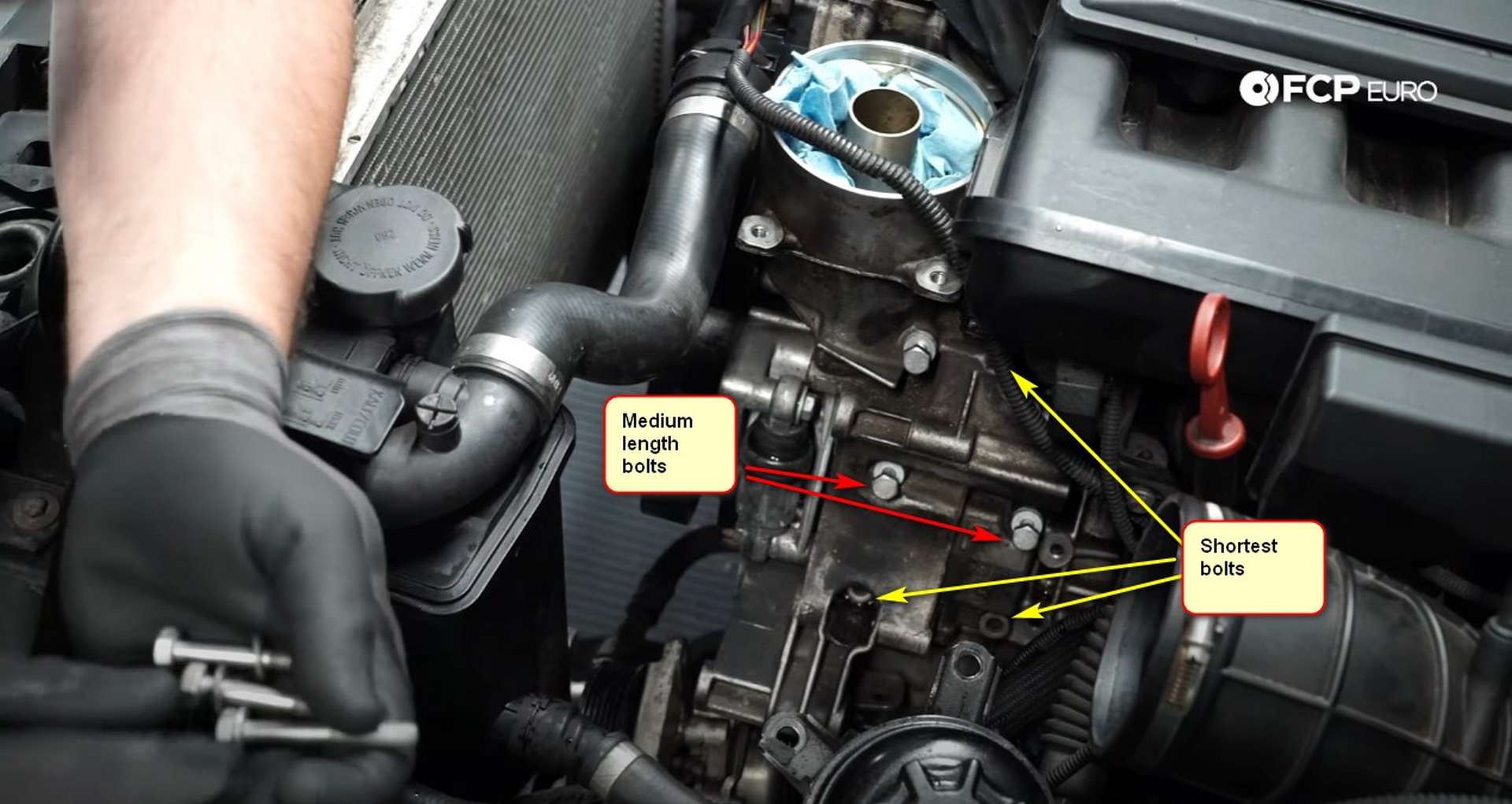 DIY BMW E46 Oil Filter Housing Gasket and VANOS Line Replacement removing the VANOS line banjo bolt