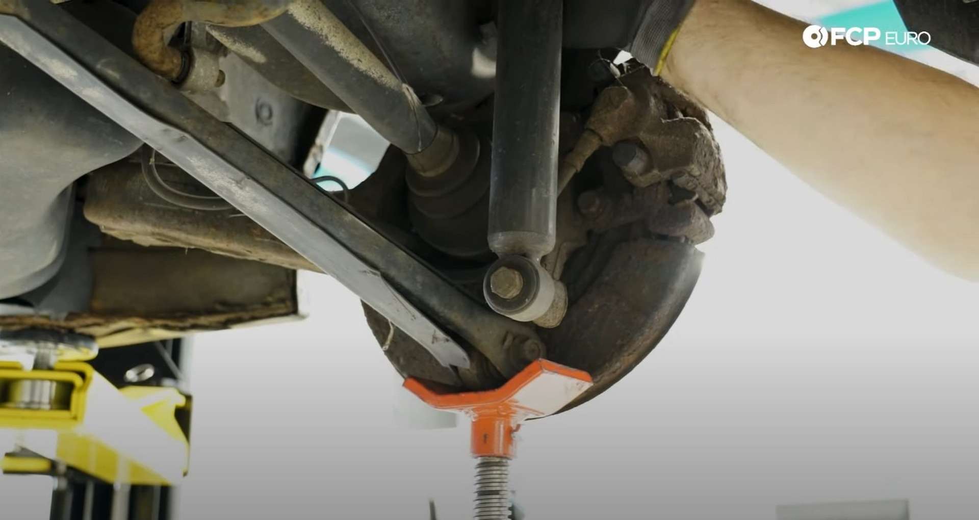 DIY BMW E36 Coilovers supporting the rear suspension