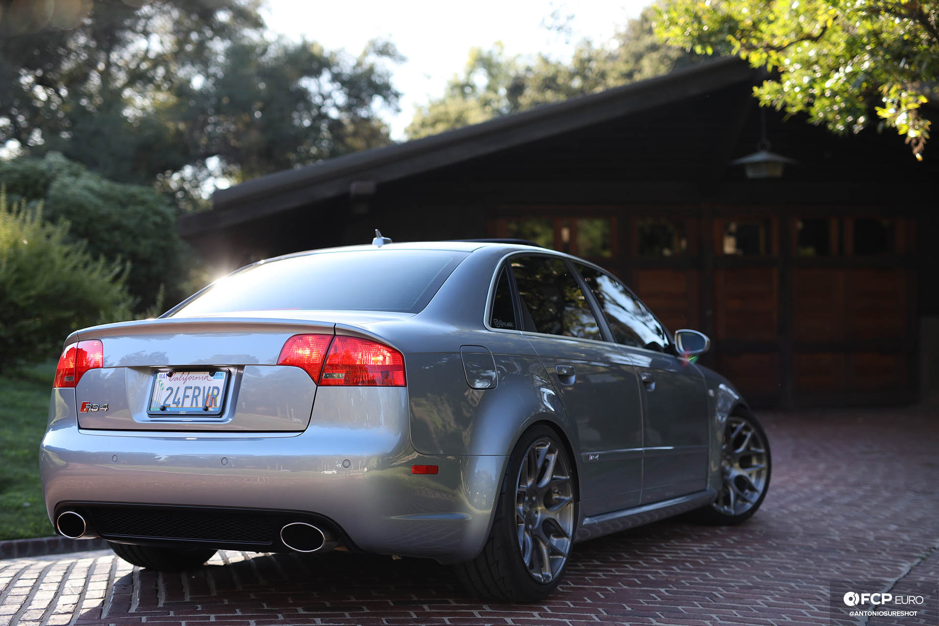B7 Audi RS4 AVUS Silver H&R coilovers AG Wheels Gamble House Tatosian