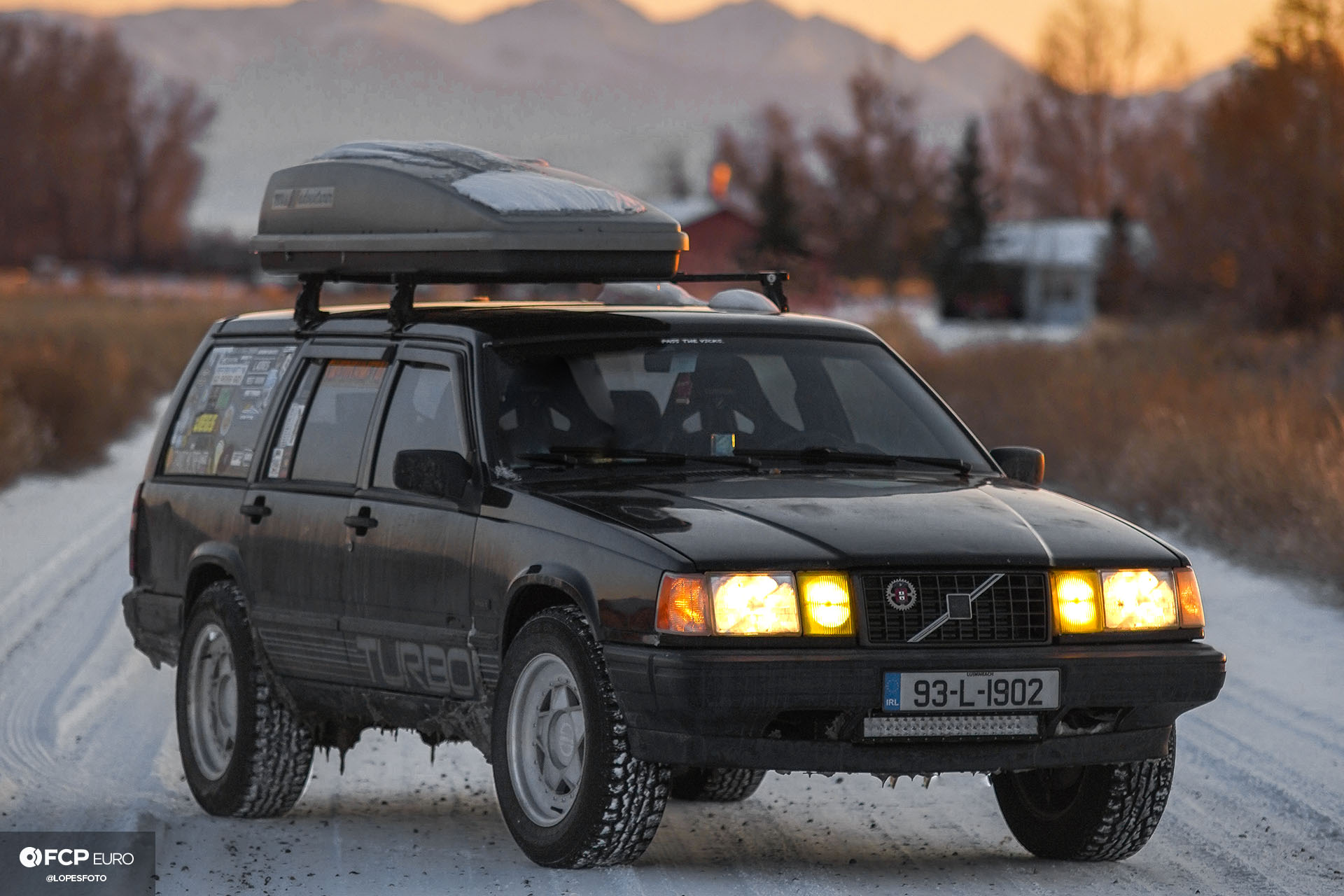 Swedish Metal Overlanding Volvo 940 Turbo Wagon Front Three Quarters