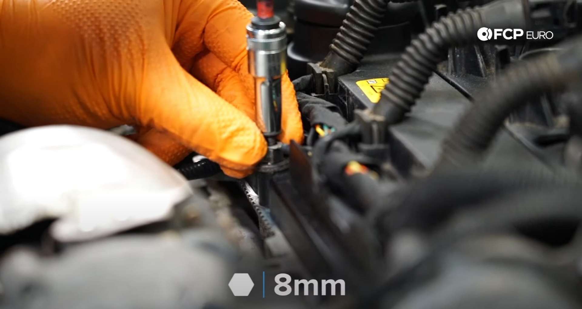 DIY MINI R56 Timing Chain Replacement removing the ignition harness’s ground wire nut