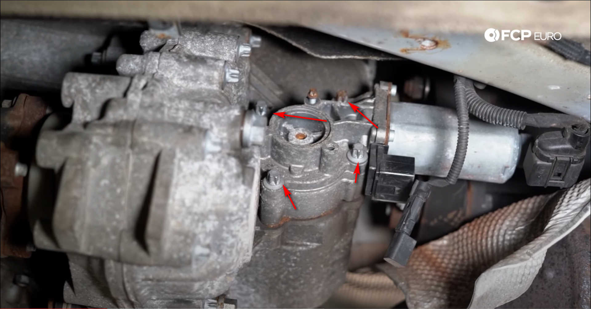 DIY BMW X3 Transfer Case Actuator actuator bolt locations