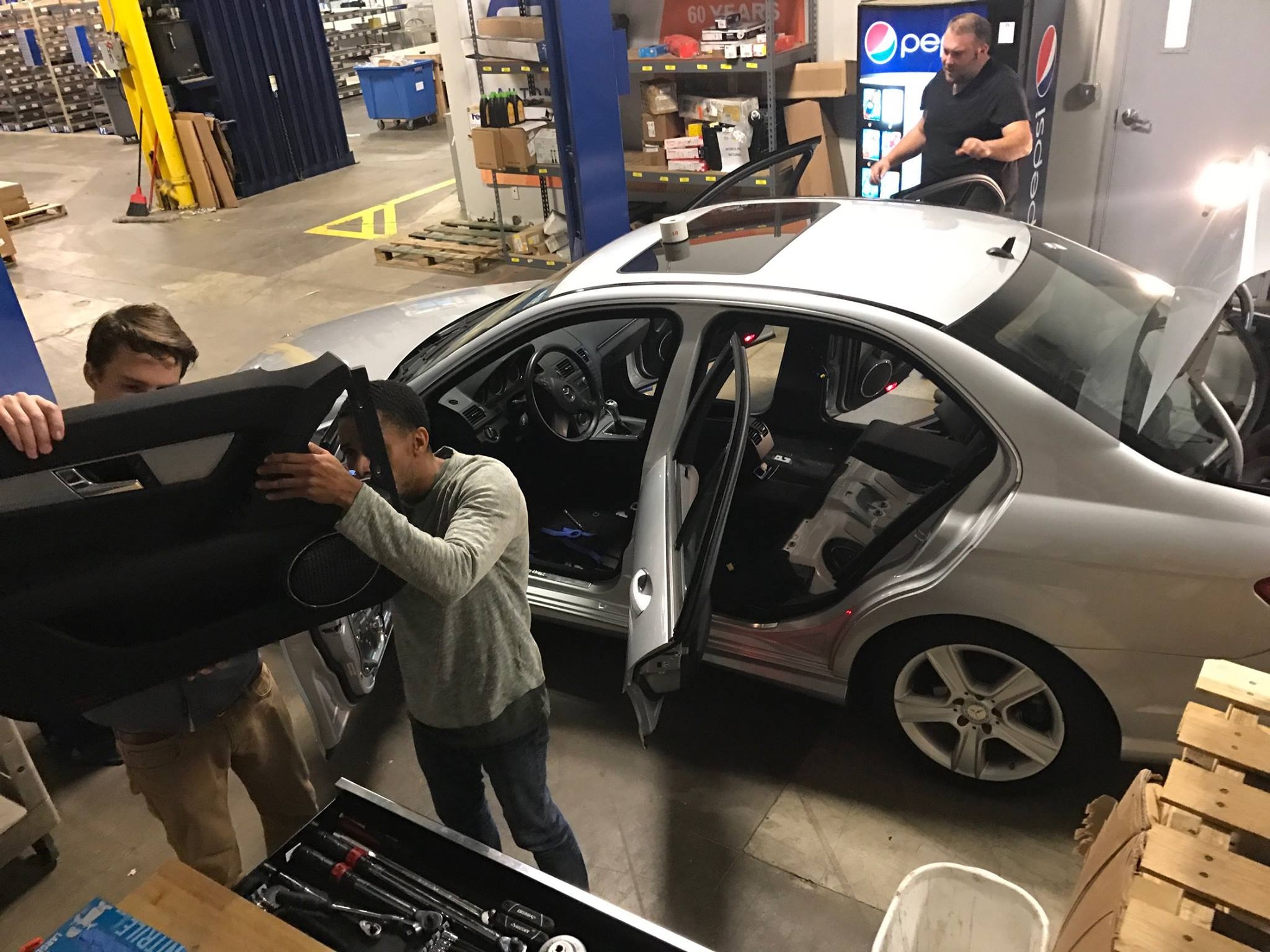 Mercedes C300 Race Car Update - Stripping the Car