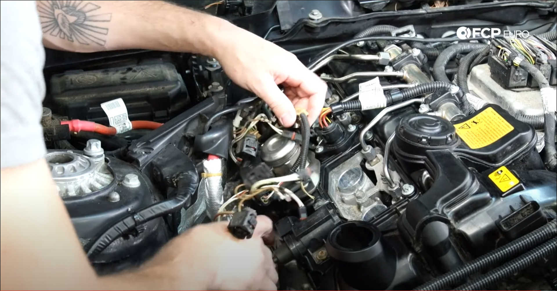 DIY BMW N20 Timing Chain clipping in the ignition harness