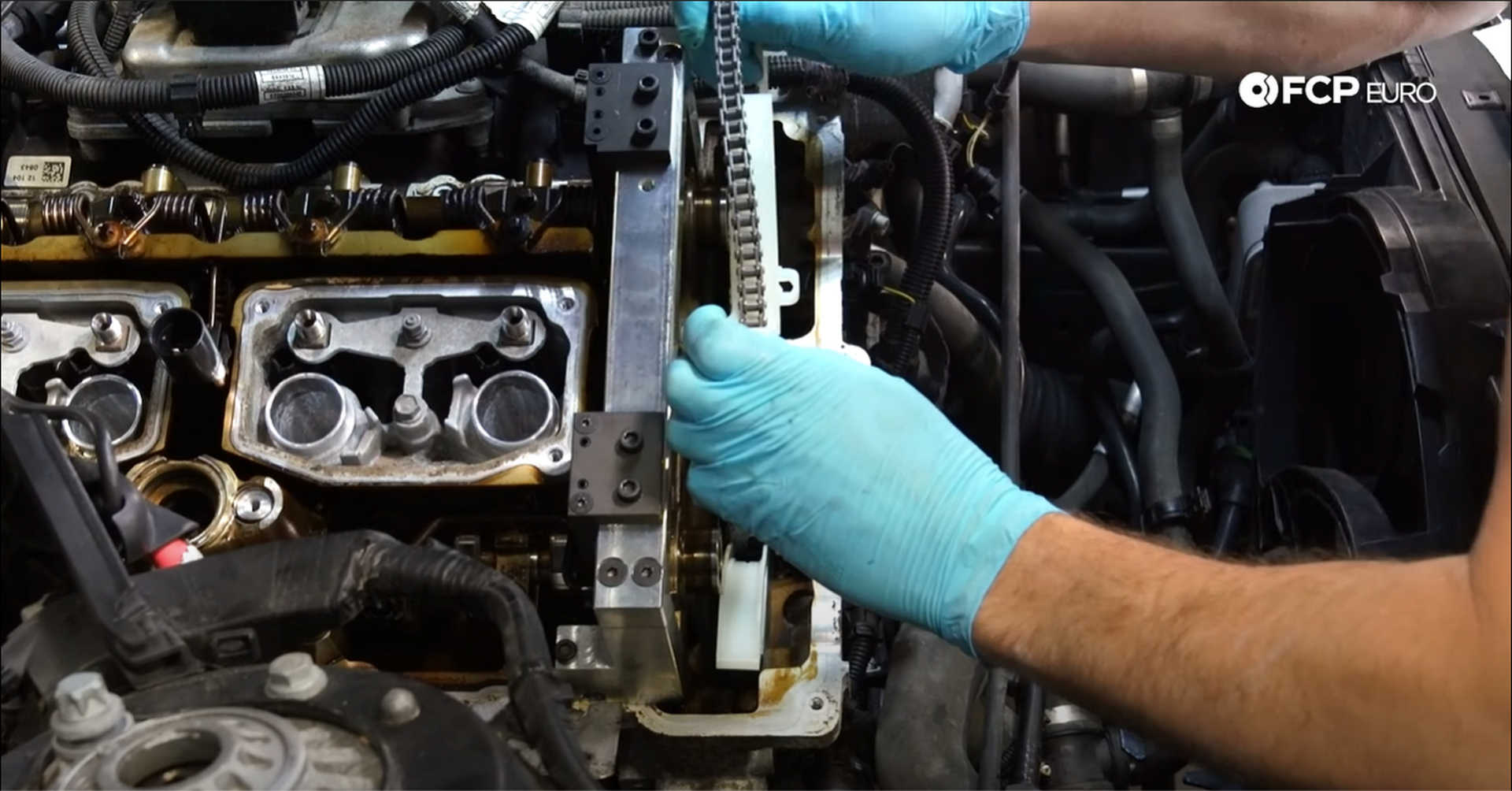 DIY BMW N20 Timing Chain installing the timing chain assembly