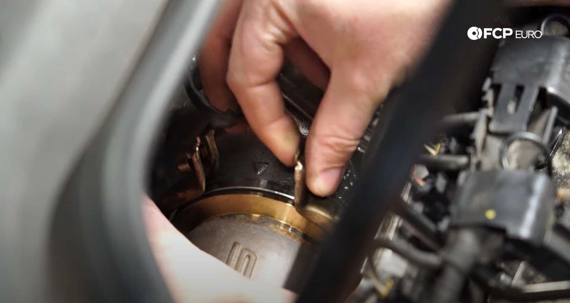 DIY MK7 VW GTI Turbocharger Upgrade mating the turbo and downpipe