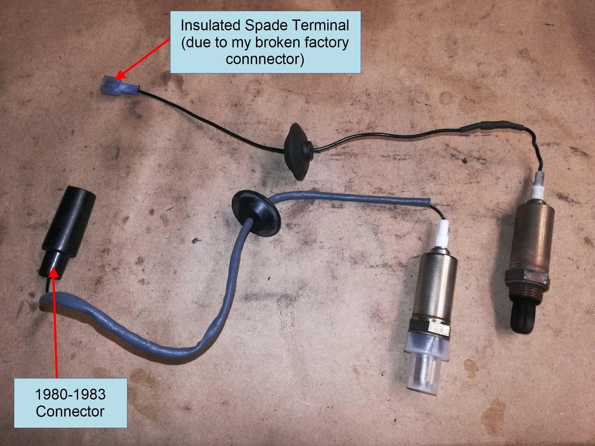 Air-cooled Porsche 911 oxygen sensor connections