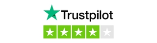 A Trustpilot graphic representing our four star rating