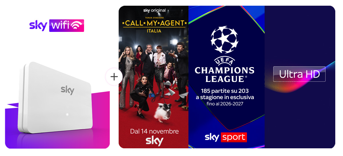 Fibra casa ultraveloce fino a 1Gbps: offerte Sky Wifi