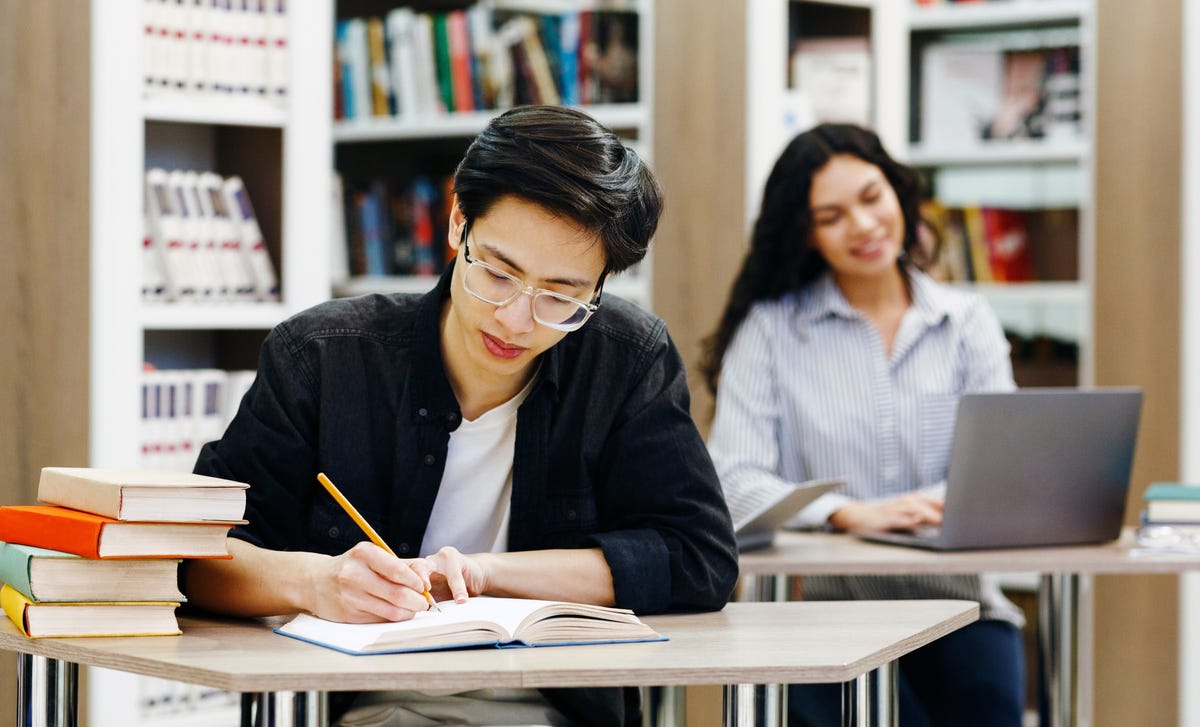 students taking a proficiency language level test