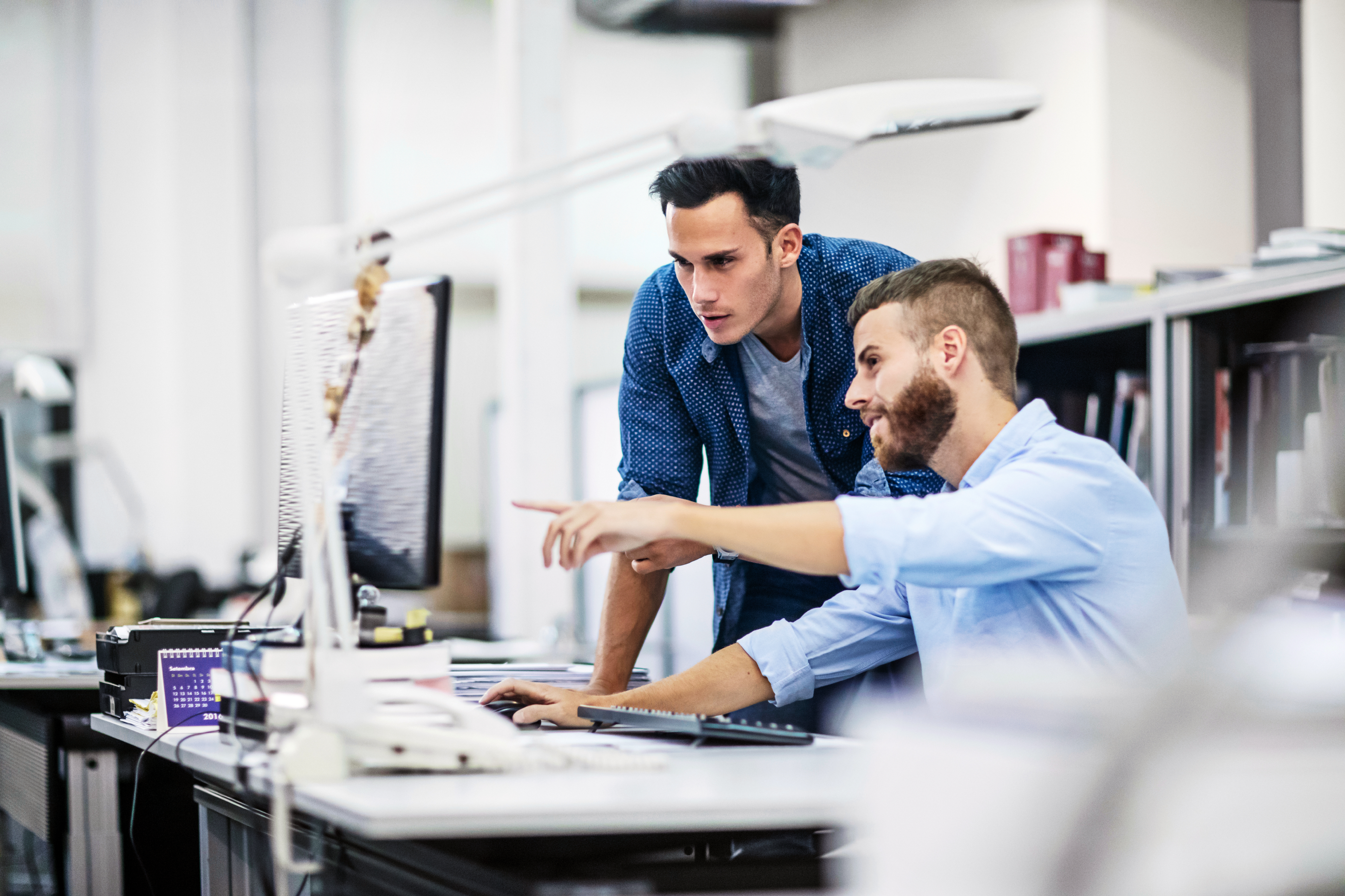 men attending an intensive french group class at school