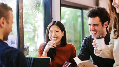 students learning language with berlitz flex