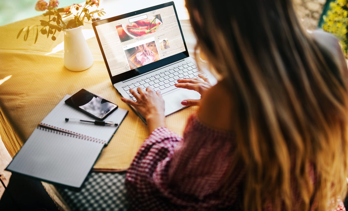 woman learning about accessibility on her computer