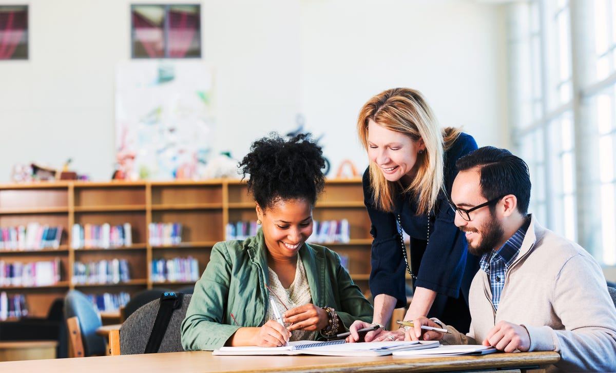 students learning at the language school in canada