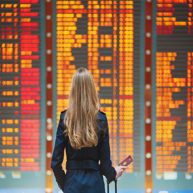 woman looking at the flights to canada to study english