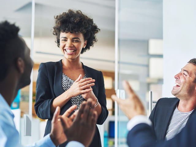 woman learning a language with her colleagues