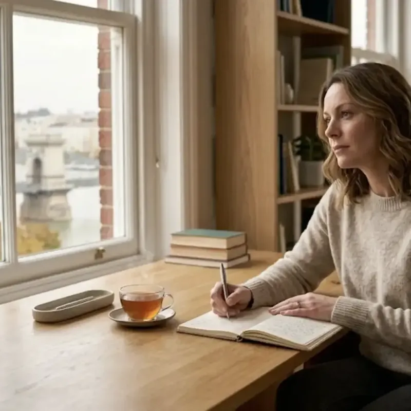 Person setting language-learning goals on a laptop during a Berlitz online-learning session.