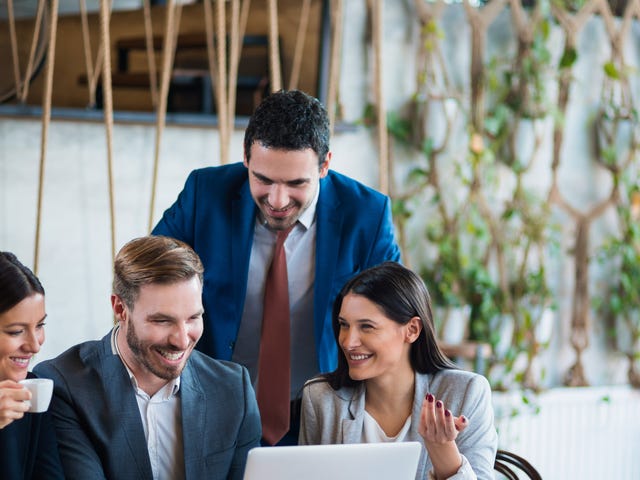 business partners attending a russian language class online