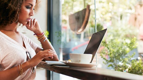 woman learning online with flex
