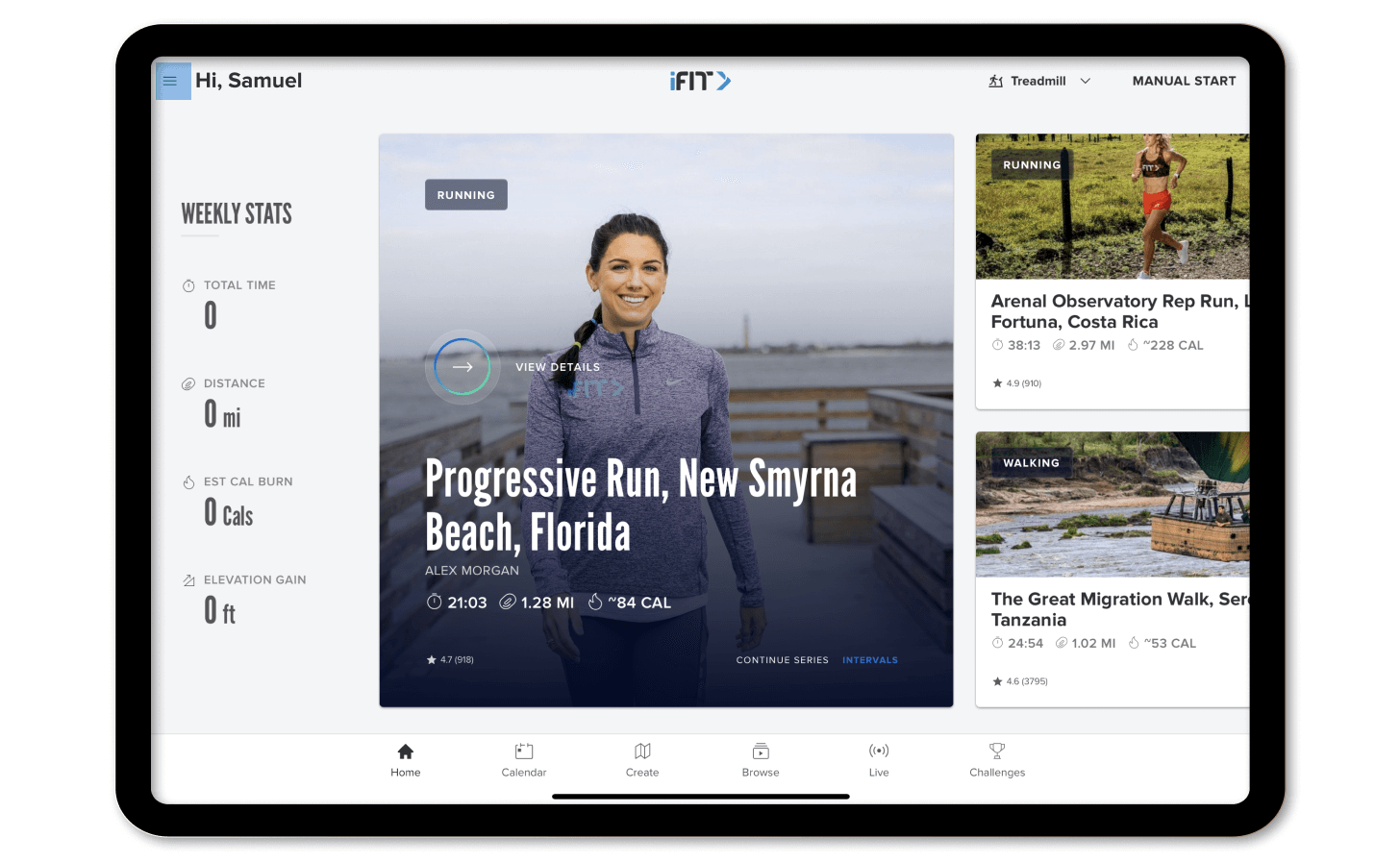 How to change your language on the iFIT app or enabled equipment step 1