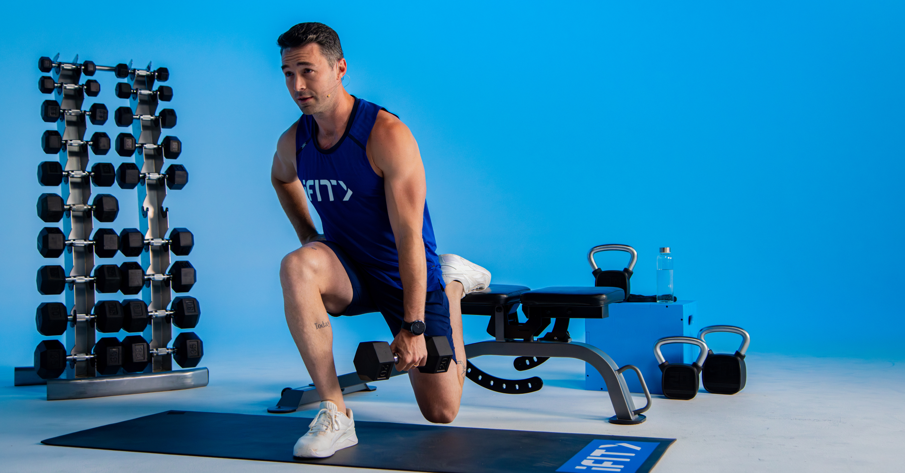 Build strength and stability with guided dumbbell workouts led by Casey Gilbert on the iFIT fitness app.
