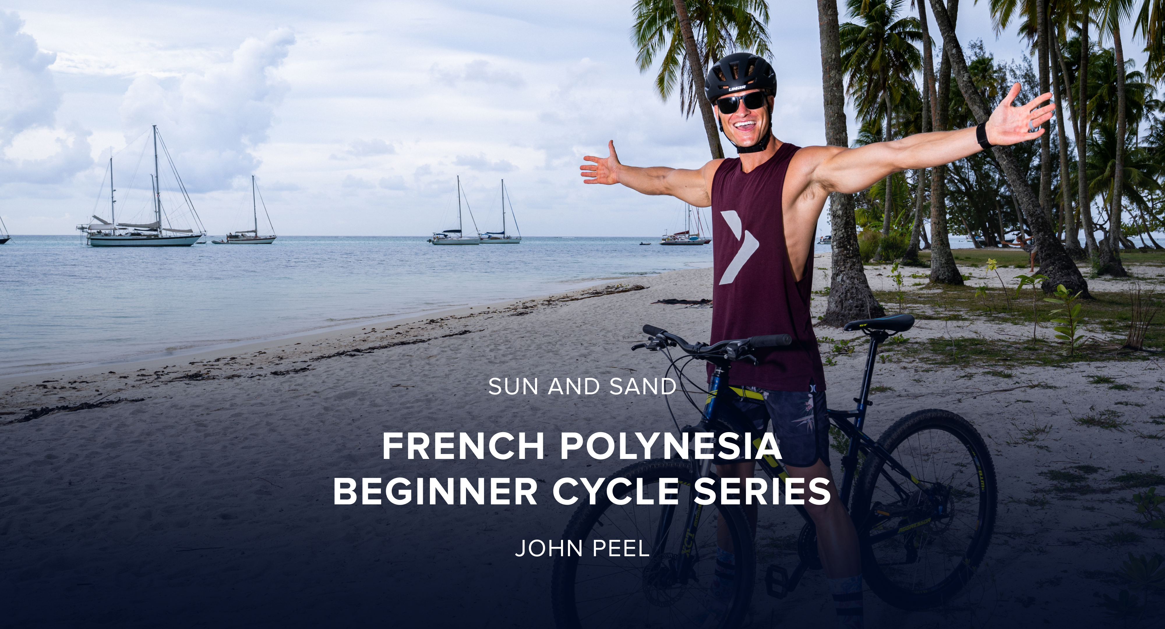 iFit March Sun and Sand Bike Challenge: French Polynesia Beginner Cycle Workout Series with Trainer John Peel