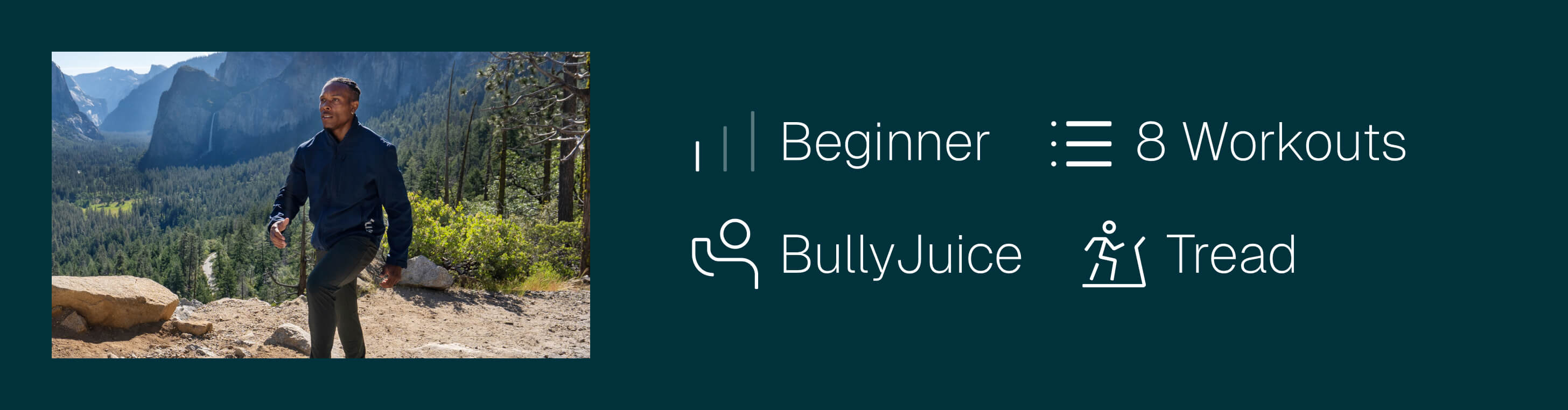 Eight beginner treadmill workouts led by iFIT Trainer BullyJuice through Yosemite National Park. Part of the iFIT Virtual Passport National Parks challenge.