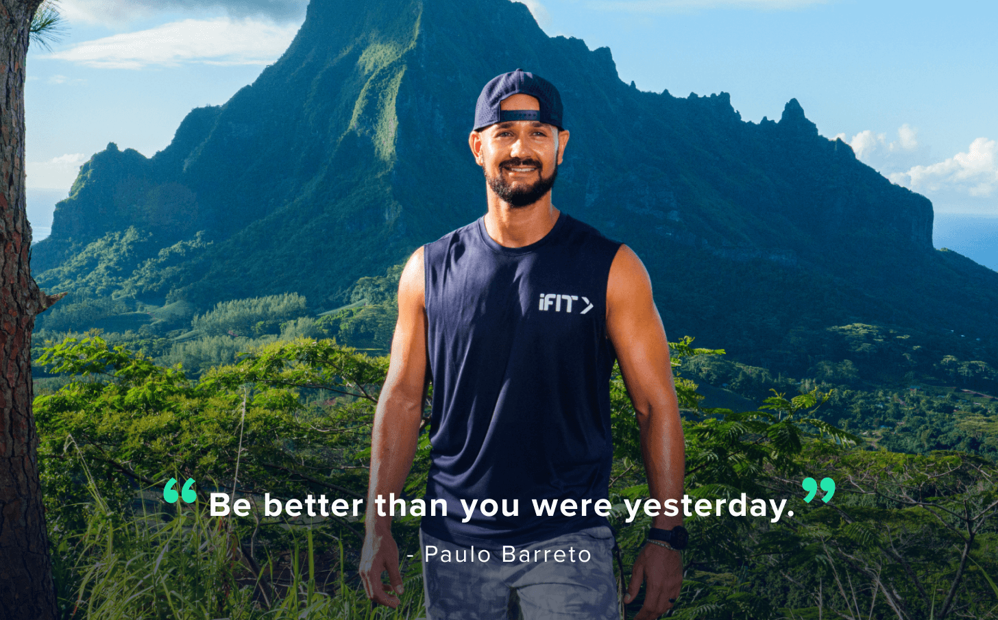 iFIT Trainer Paulo Barreto coaches the iFIT French Polynesia Walk-to-Jog Series iFIT Trainer Paulo Barreto in the iFIT French Polynesia Walk-to-Jog Series