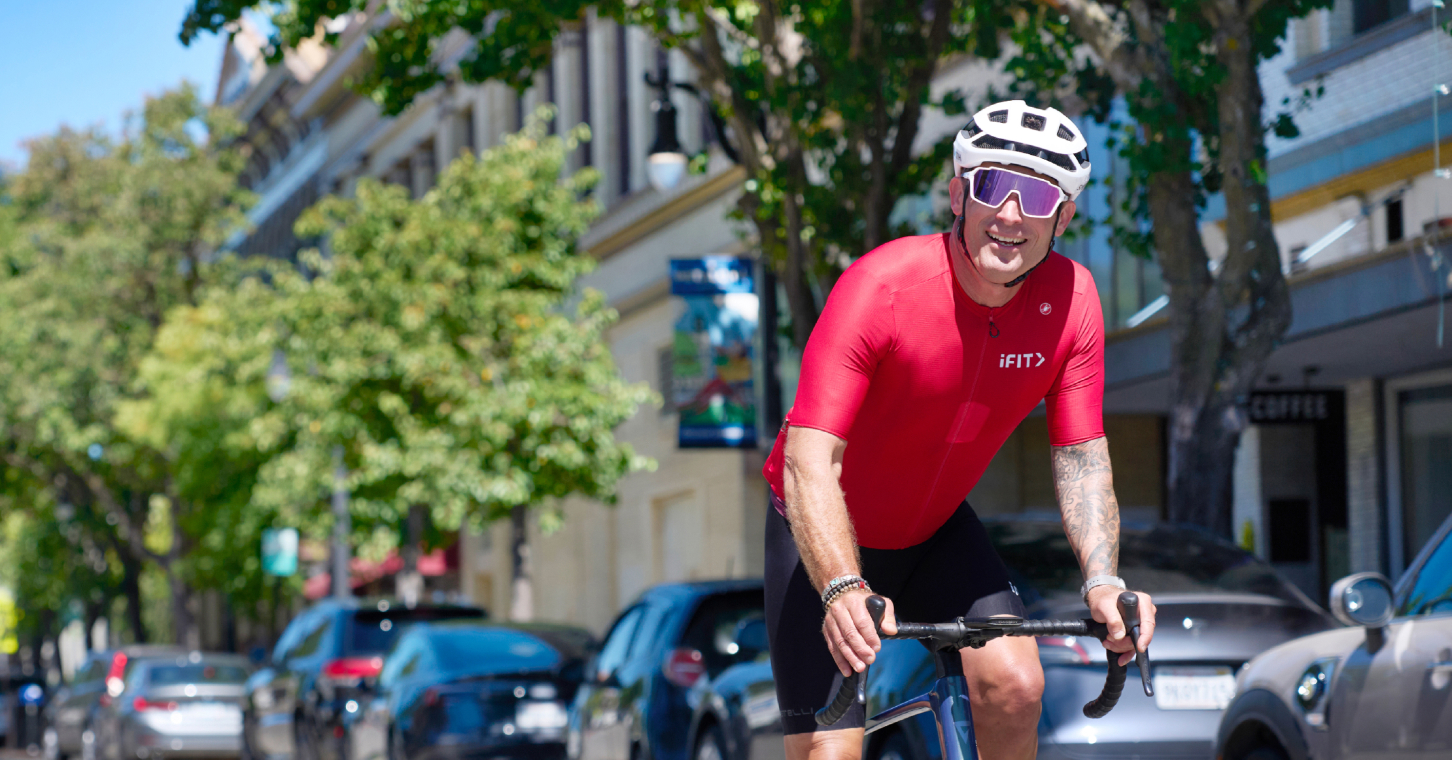 High-cadence speed work session with Yuri Hauswald featured in the California Power & Speed Cycling Series on the iFIT fitness app.