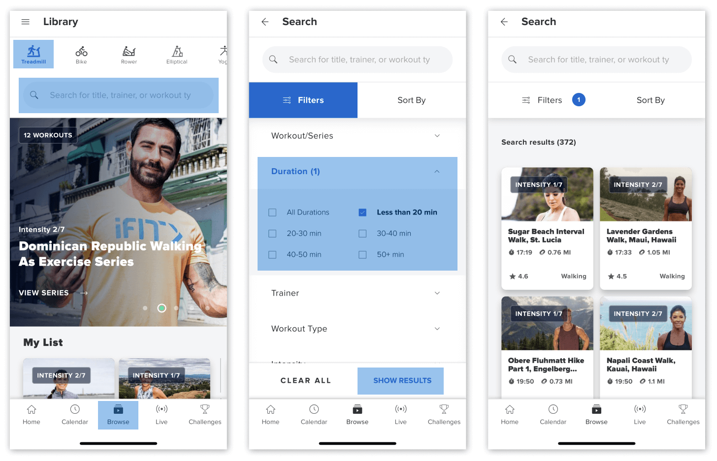 Find short workouts on the iFIT app How to find short workouts on the iFIT app