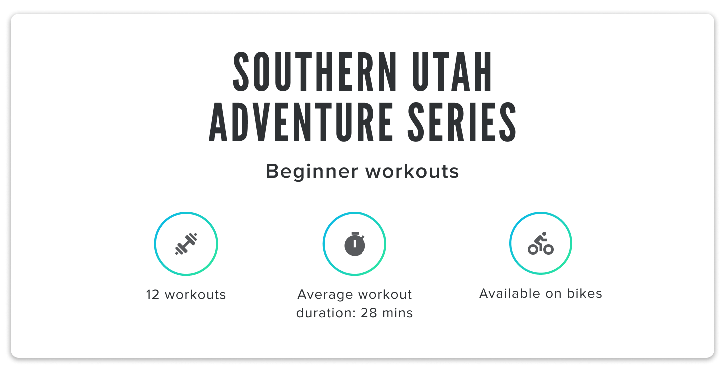 iFIT's Southern Utah Adventure Series chart iFIT Southern Utah Adventure Series chart