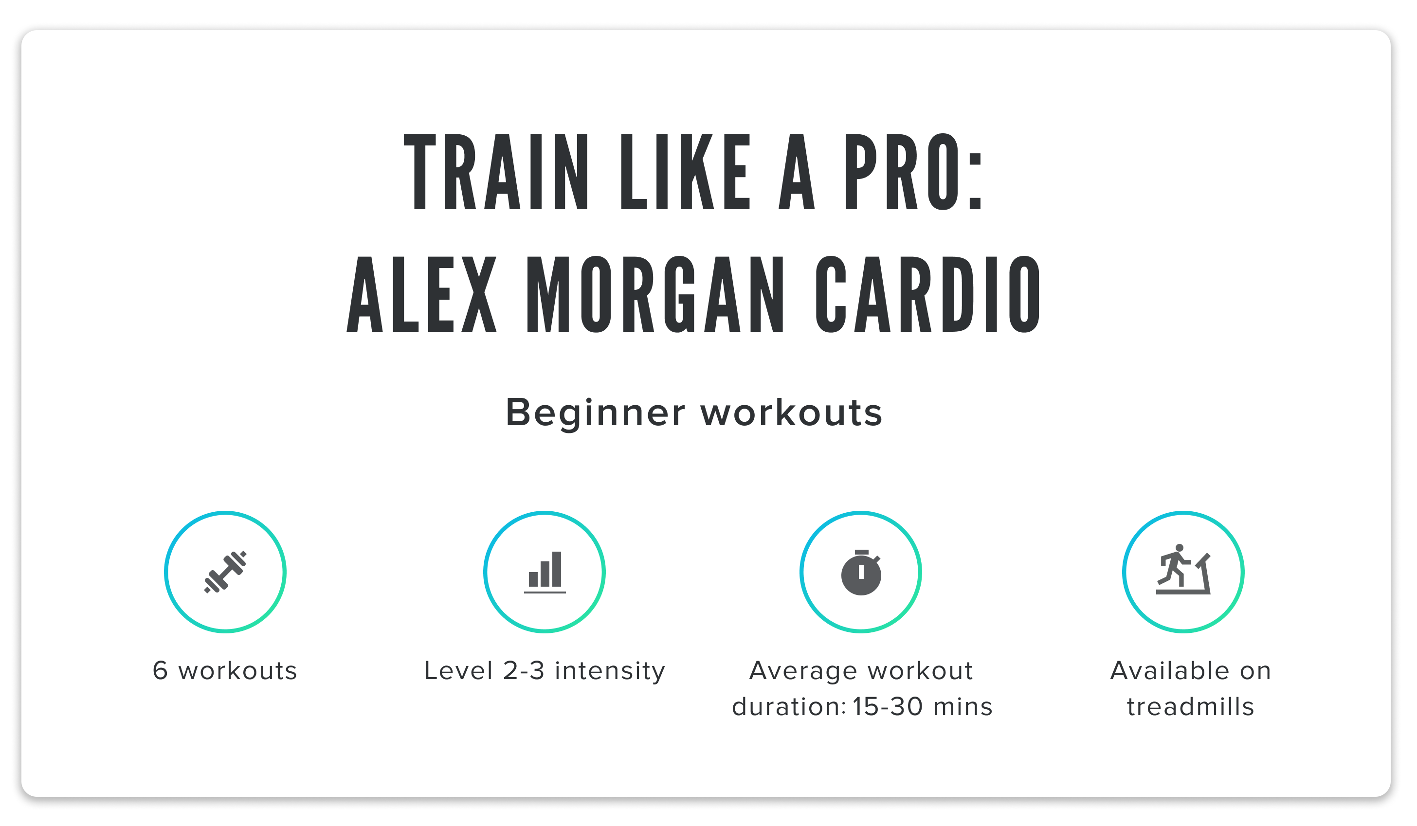 iFit Train Like a Pro: Alex Morgan cardio workouts iFit Train Like a Pro: Alex Morgan cardio classes