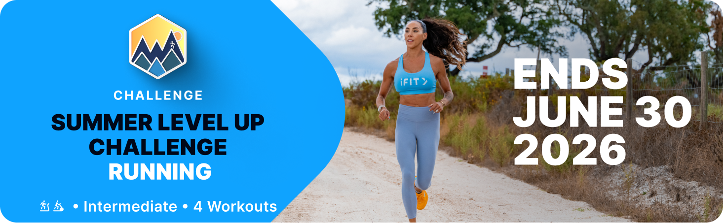 June running challenge training program on the iFIT app featuring treadmill workouts in Portugal and Oregon.