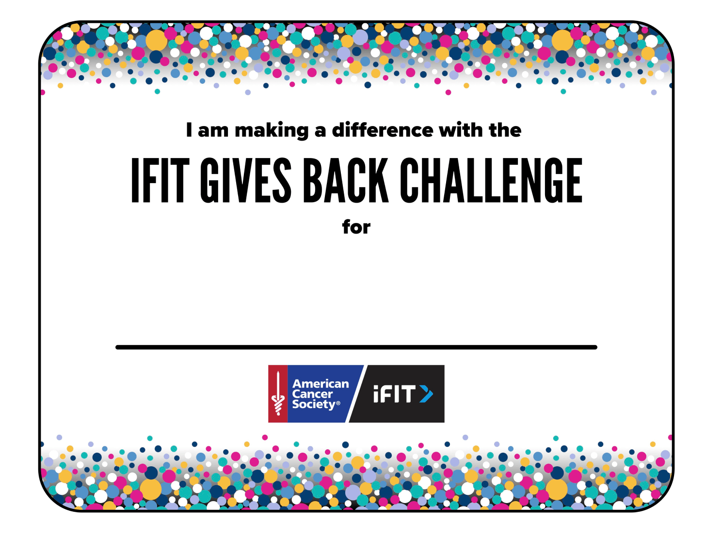 November iFIT Gives Back Challenge printable