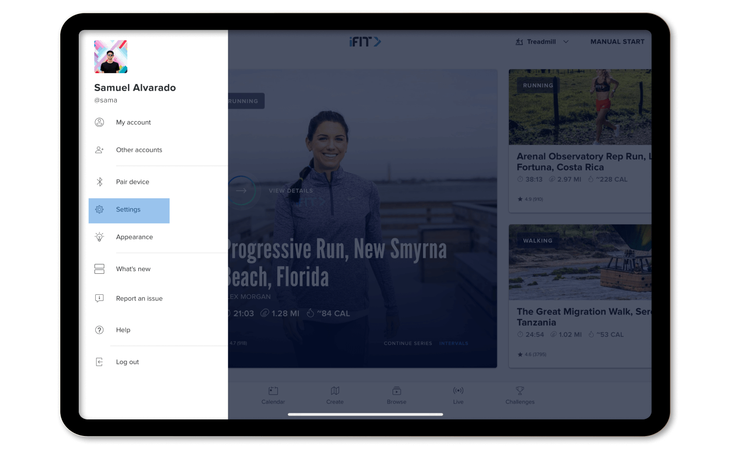 How to change your language on the iFIT app or enabled equipment step 2