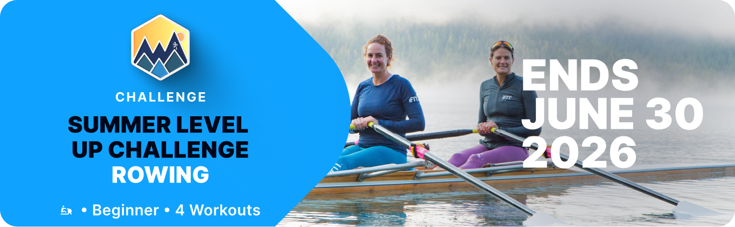 June rowing challenge water workouts on the iFIT app featuring studio and outdoor rowing in Canada and Montana.