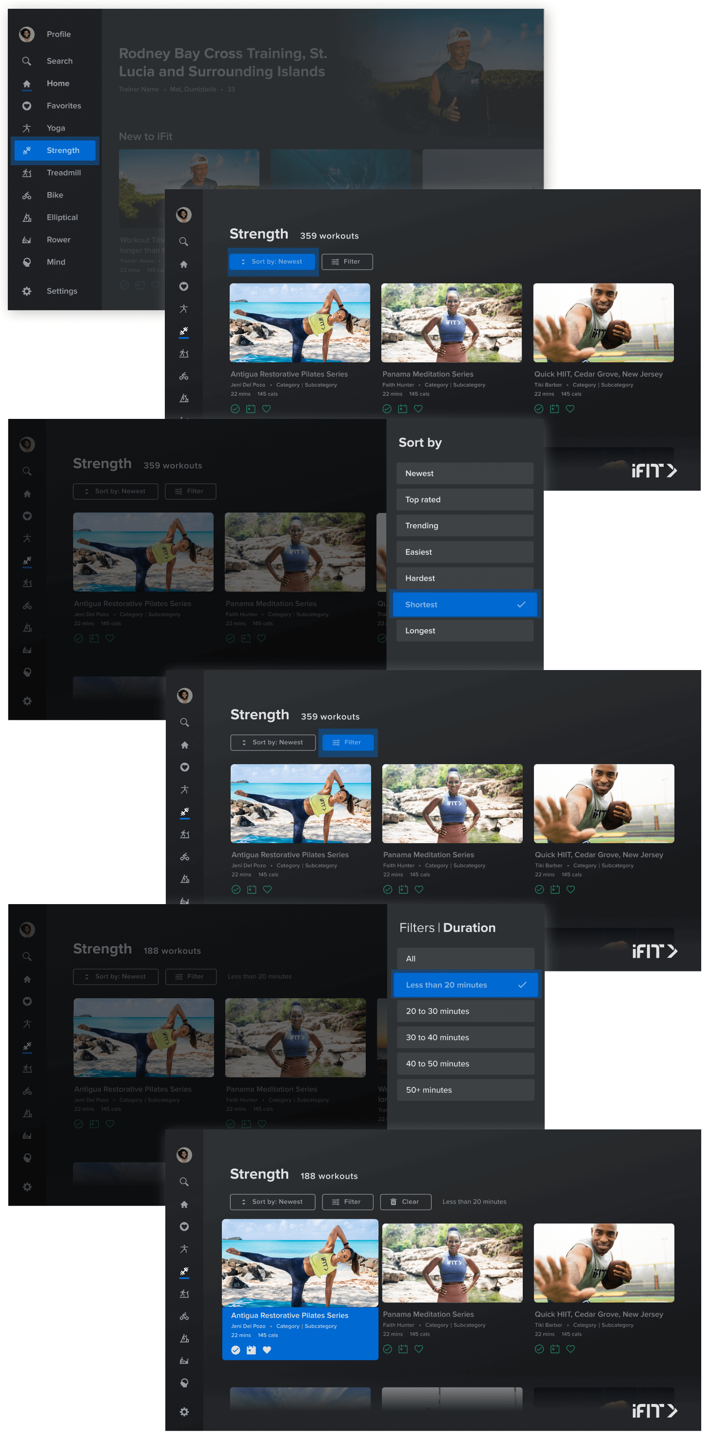 Find short workouts on the iFIT TV app How to find short workouts on the iFIT TV app