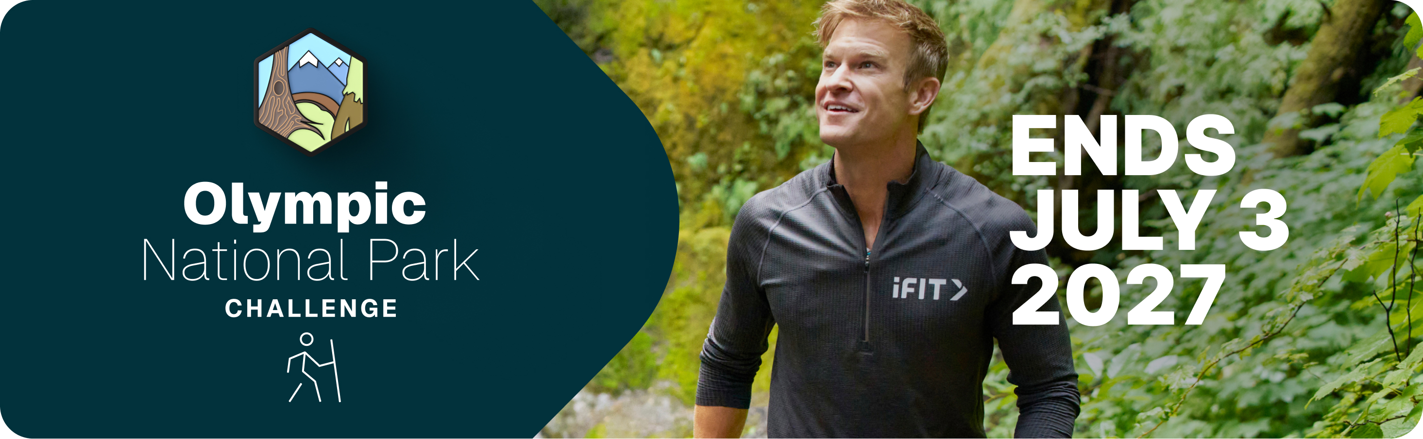 Complete the Olympic National Park Challenge on iFIT. Hike and walk eight guided workouts with John Peel and earn your permanent Virtual Passport digital reward.