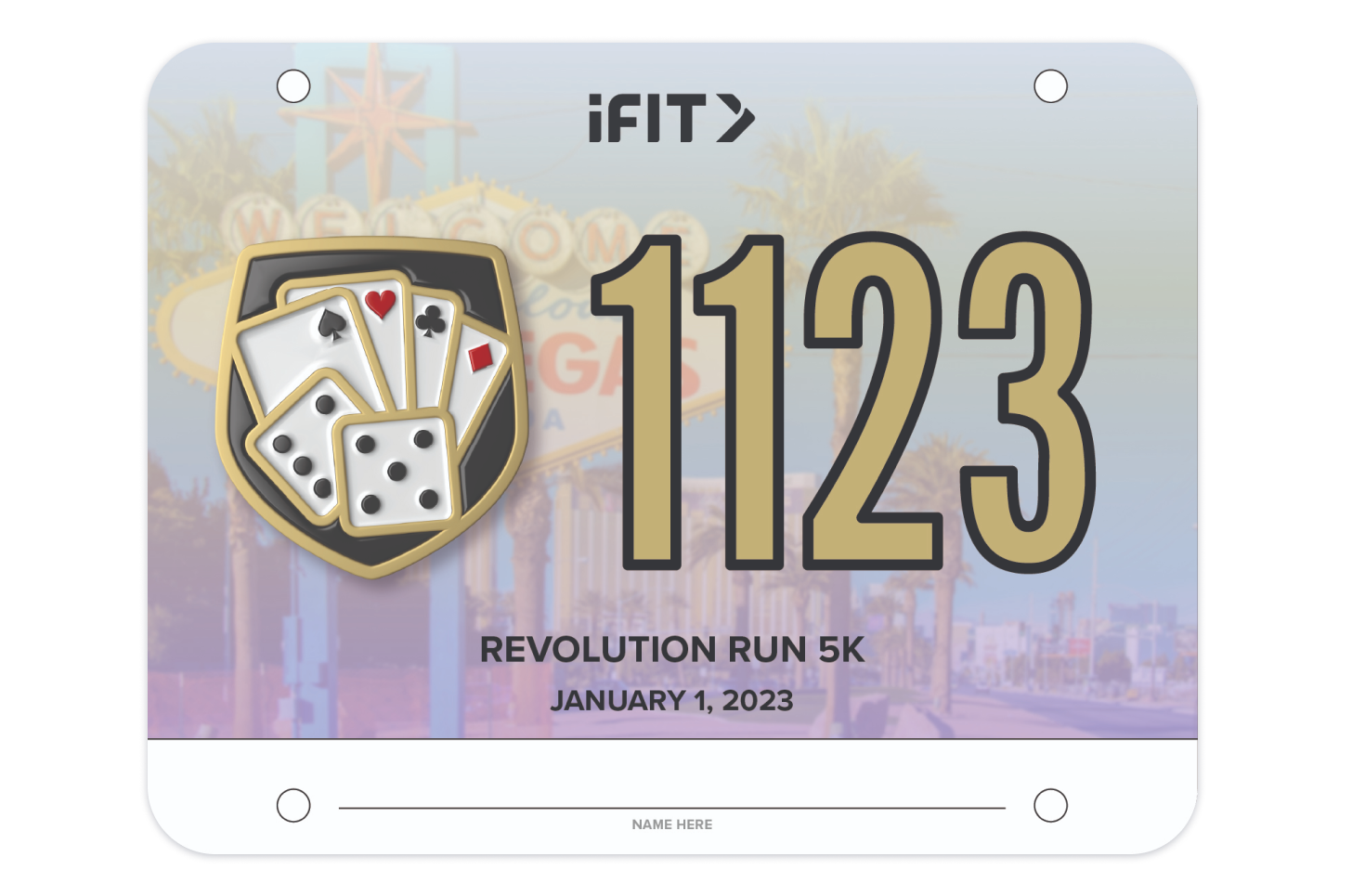 Revolution Run 5K Race Bib
