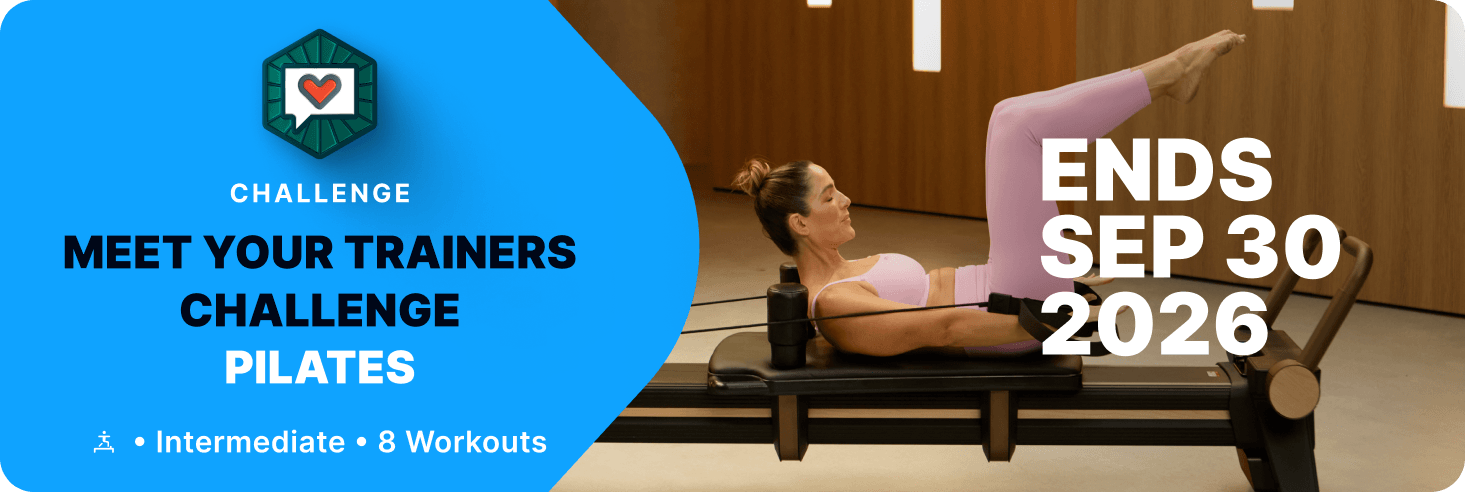 Join the intermediate reformer Pilates Challenge with 8 iFIT Trainer led workouts, ending September 30, 2026.