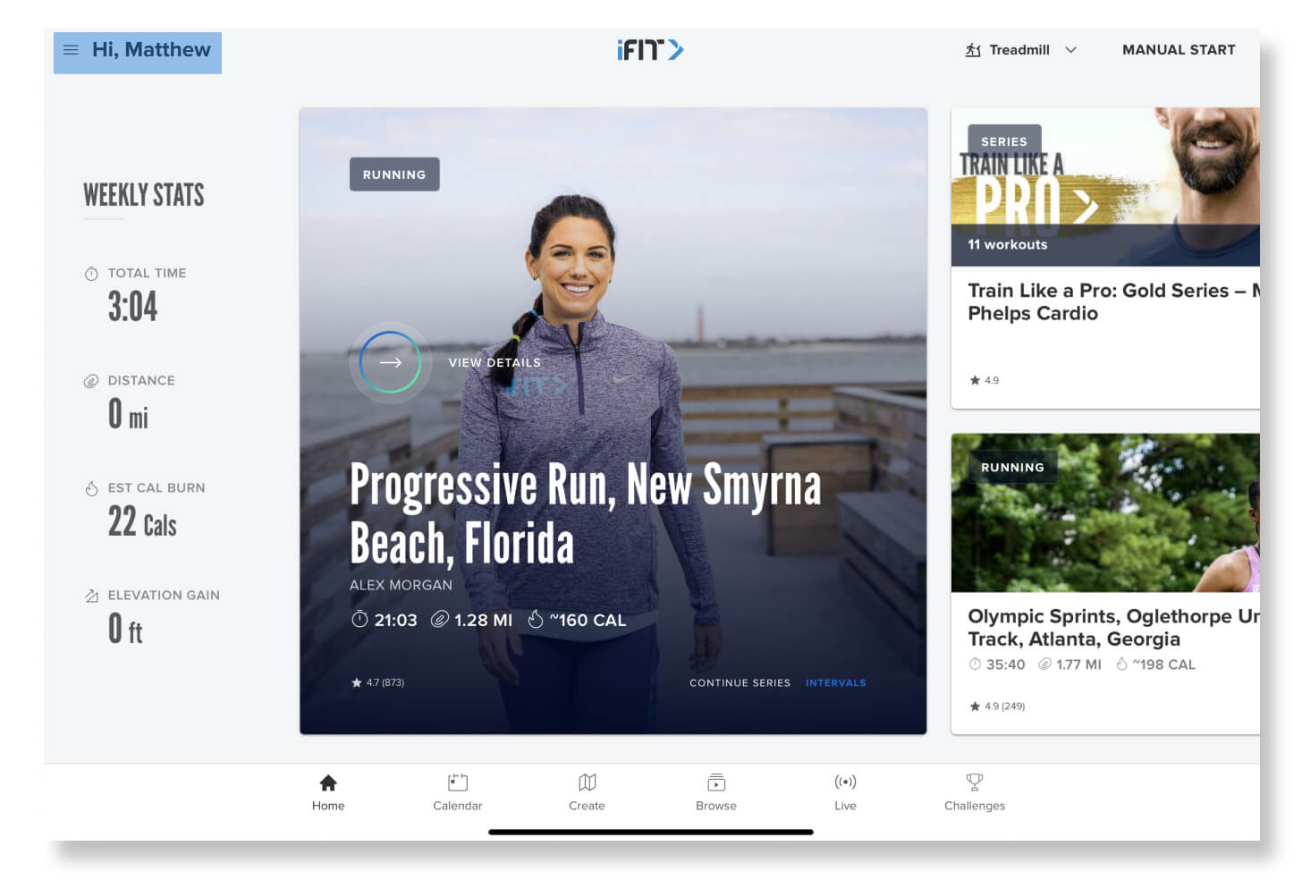 Favorite iFIT's workout or series Favorite an iFIT workout or series