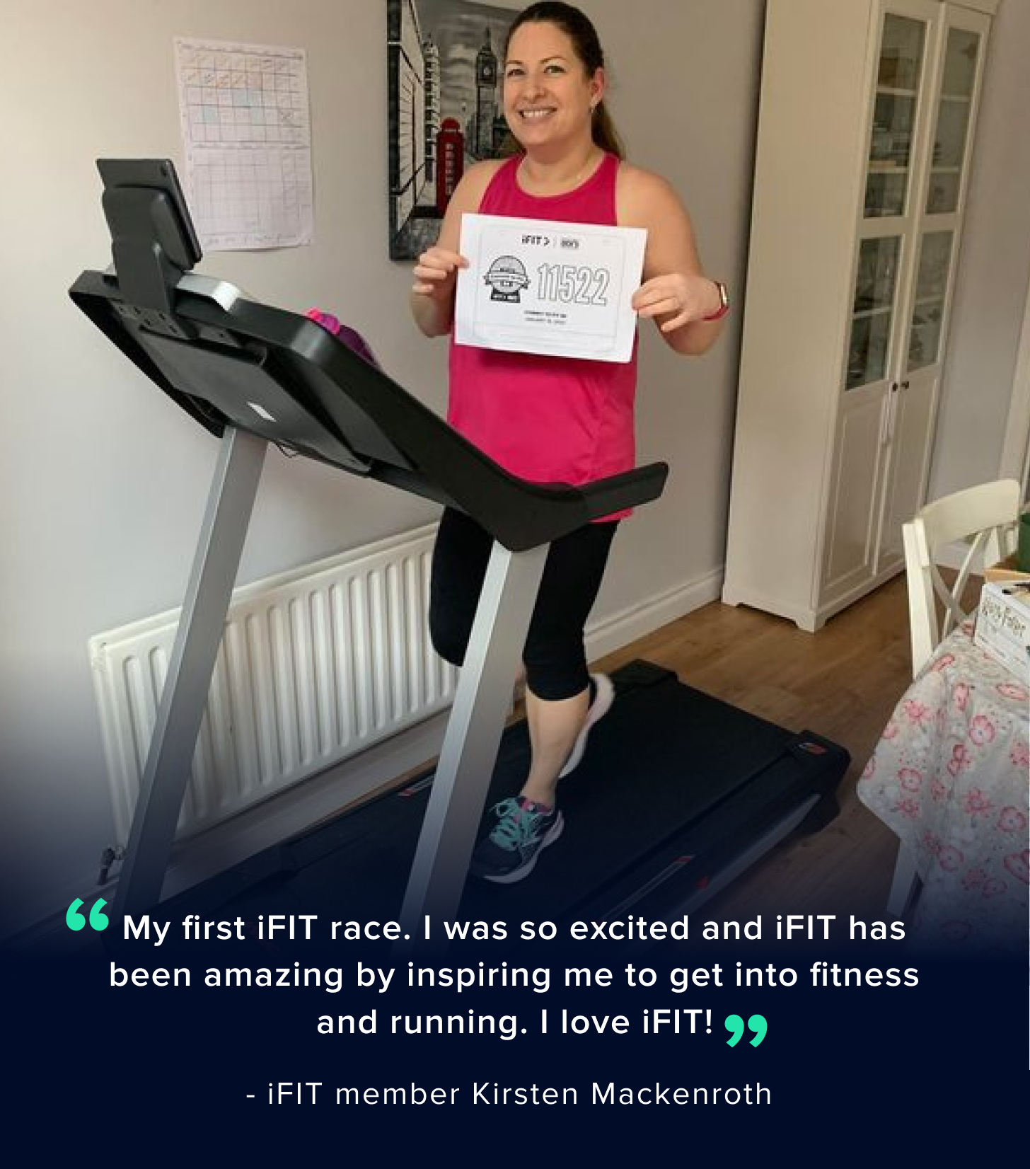 “My first iFIT race. I was so excited and iFIT has been amazing by inspiring me to get into fitness and running. I love iFIT!” - iFIT member Kirsten Mackenroth