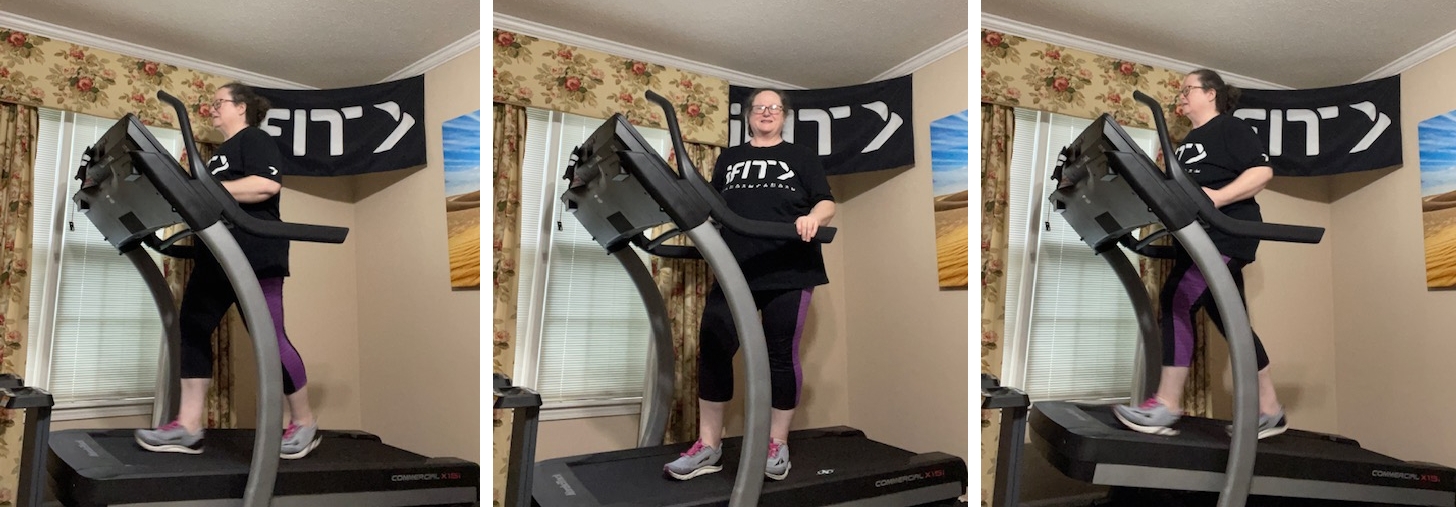 iFIT Member Tonya Bowie on her treadmill iFIT Member Tonya Bowie works out on her treadmill