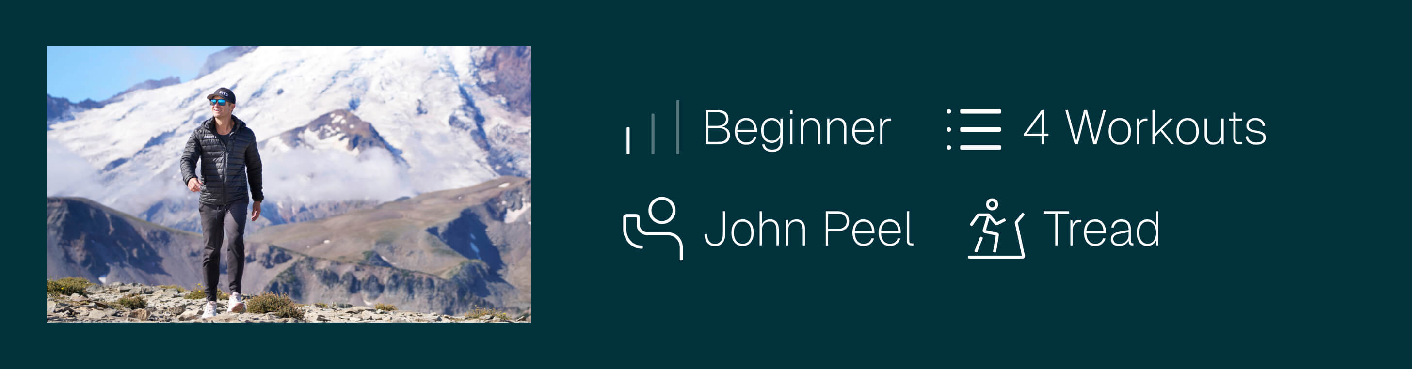 Explore the Mount Rainier hiking series on iFIT: four beginner-friendly treadmill workouts led by Trainer John Peel.