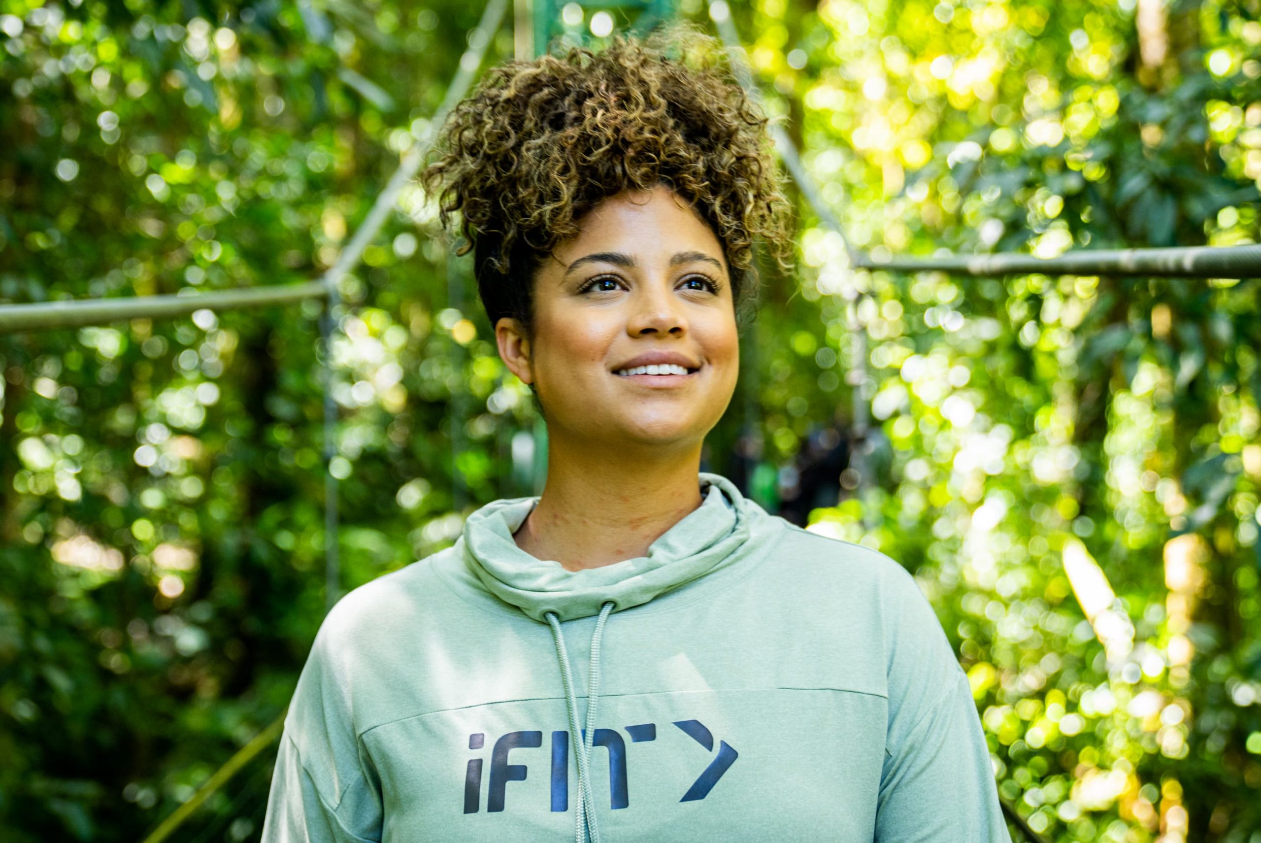 iFIT Trainer Thalia Ayres Randolph teaches a meditation class iFIT Trainer Thalia Ayres Randolph coaches a meditation class